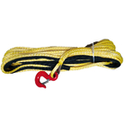 Recovery Cable Towing Synthetic Winch Rope With Hook 3/8" X 100 FT Yellow