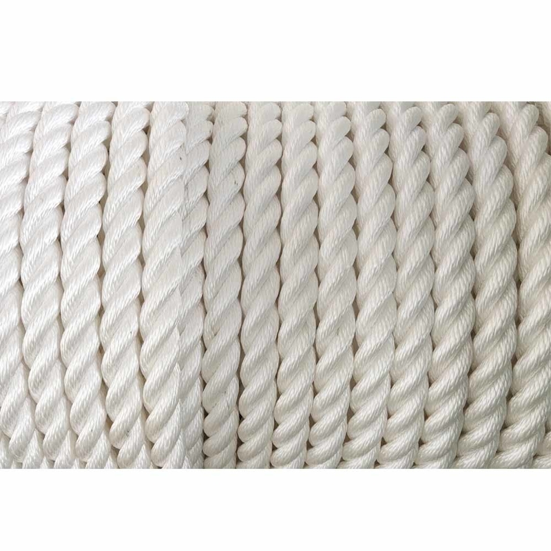 White Braided 3 Strand Twisted Rope With Wooden Reel Meets US Standards